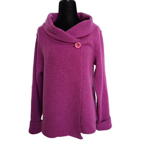 PERRUZI Italian Rose Single Button Sweater 42 (M) - Picture 2 of 7